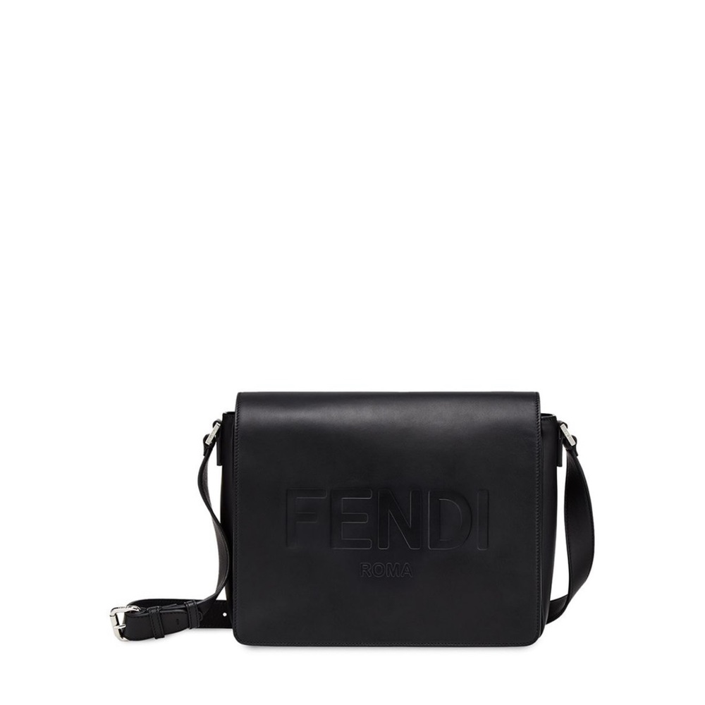 Fendi Debossed Logo Messenger Bag